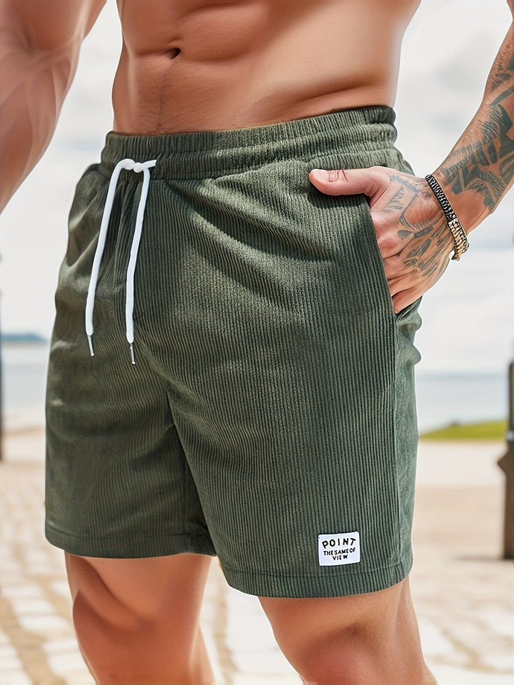Men’s Ribbed Lounge Shorts – Relaxed Fit for Everyday Comfort
