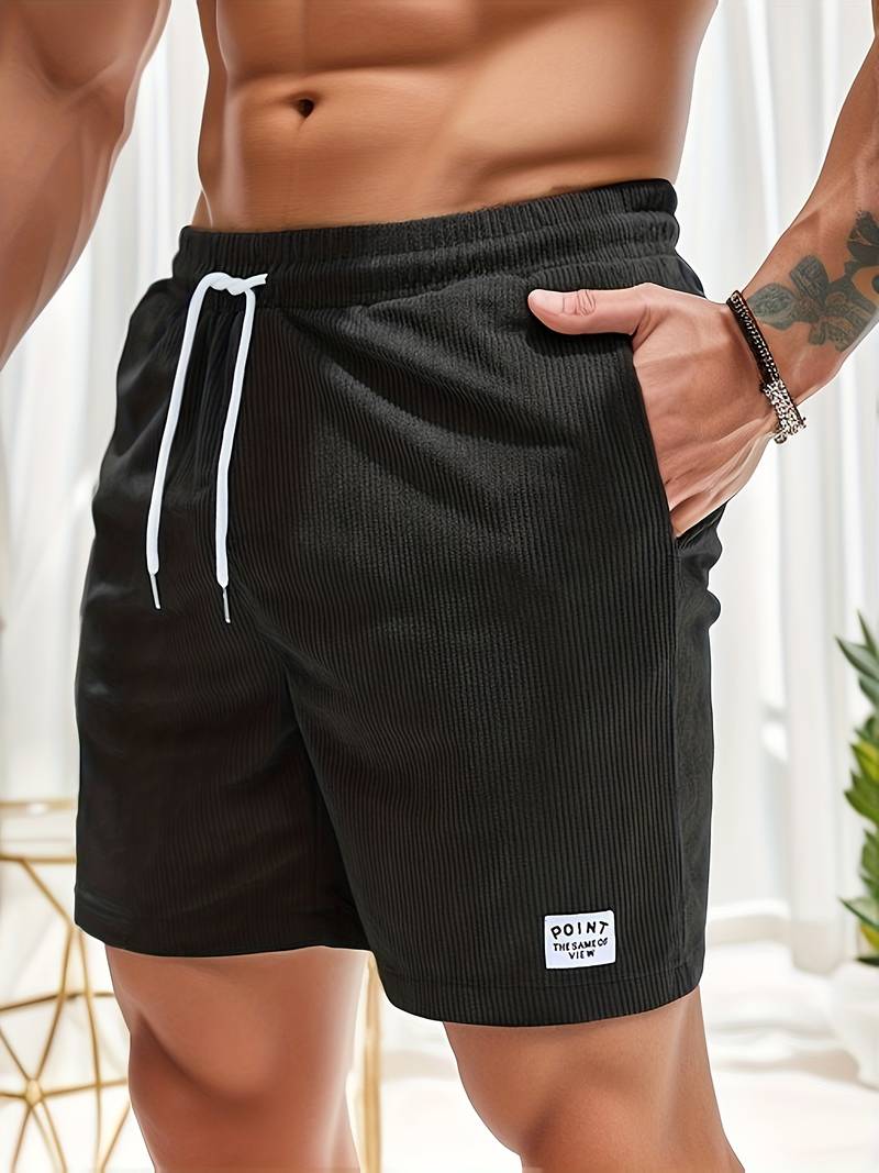 Men’s Ribbed Lounge Shorts – Relaxed Fit for Everyday Comfort