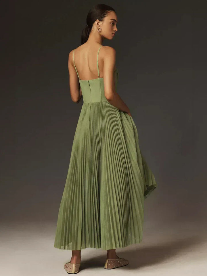 Women's Midi Dress with Thin Straps