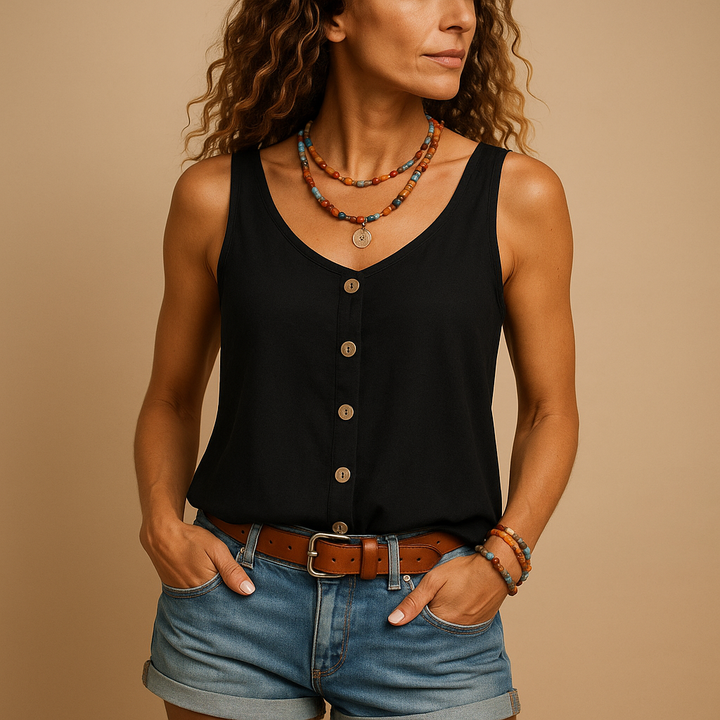 Women’s Sleeveless V-Neck Summer Top