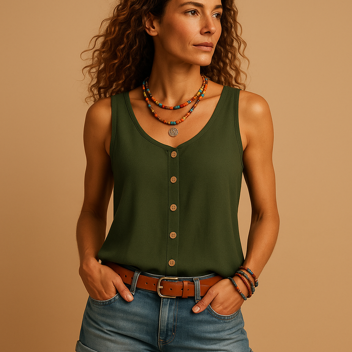 Women’s Sleeveless V-Neck Summer Top