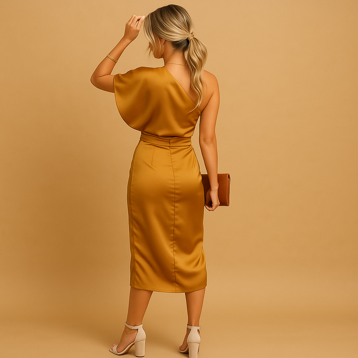 Women’s Elegant Midi Dress with Flattering Fit